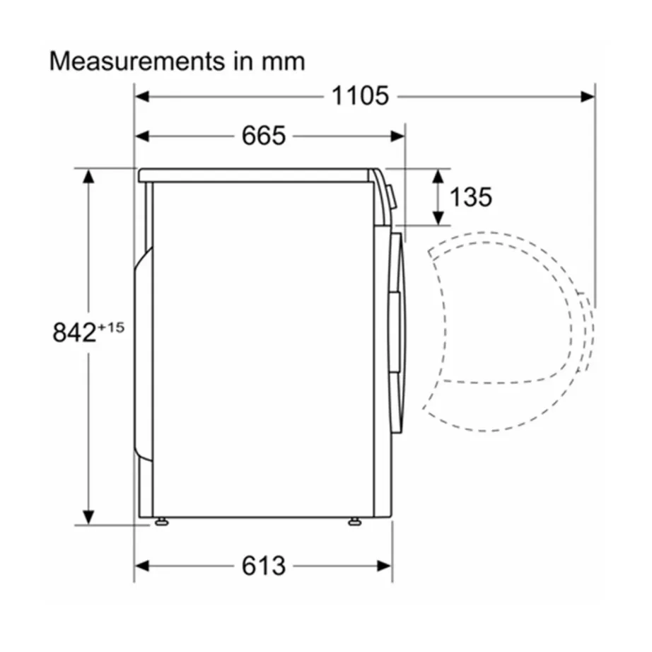 Bosch WTU876IHSN 9 kg valge A++ soojuspumbaga kuivati LED-ekraaniga 60 cm - 9