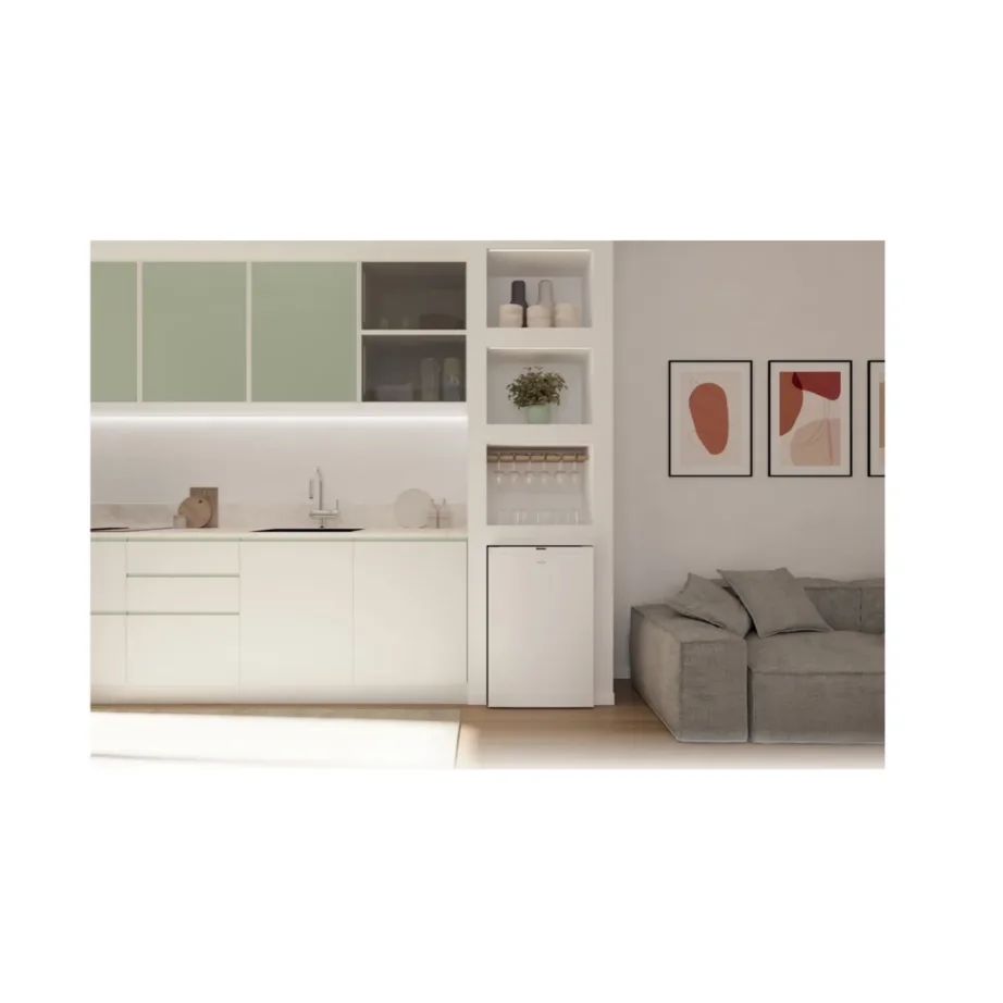 Candy CNOQ2S58EW 54,5 cm valge eraldiseisev külmik 100 L jahutus, 14 L sügavkülm – 7