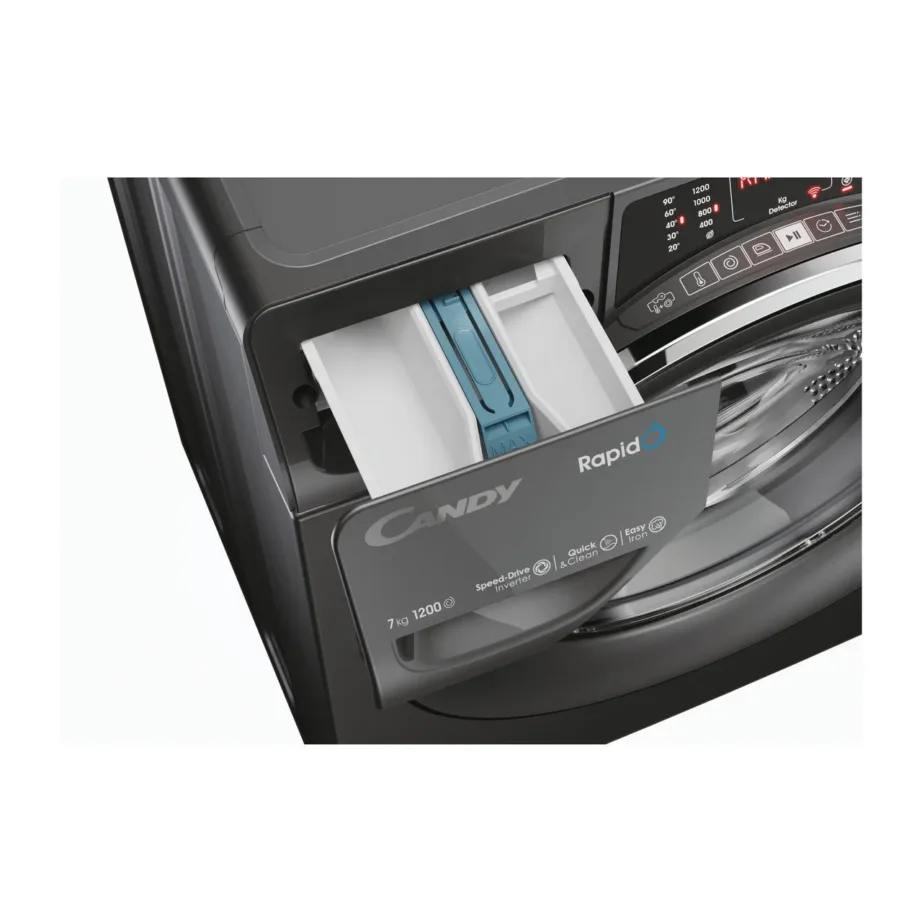 Candy RO41276DWMCRT-S 7 kg A-klassi antratsiit pesumasin Wi-Fi ja aurufunktsiooniga, 60 cm – 7