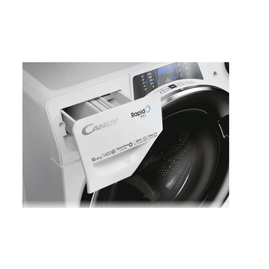 Candy RPW41066BWMBC-S 10 kg/6 kg valge eestlaetav pesumasin-kuivati 60 cm aurufunktsiooniga – 7