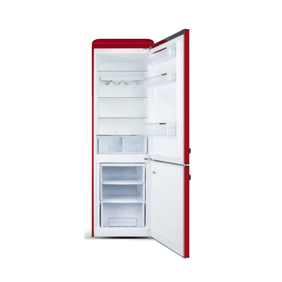 ETA Storio retro ETA253190030E punane kombikülmik klaasriiulite ja alumise sügavkülmaga, 60 cm - 3