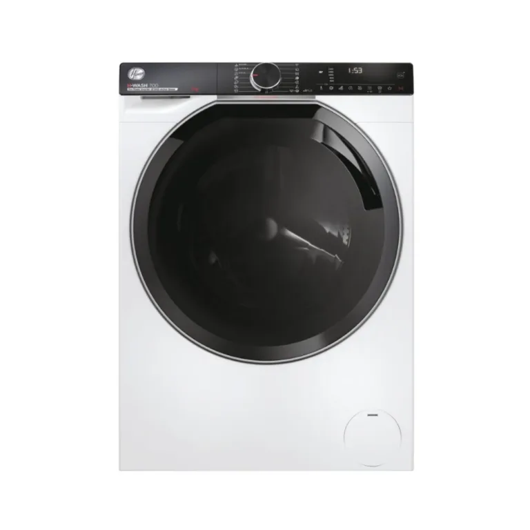 valge 9 kg eestlaetav pesumasin Hoover H7W449AMBC-S eestvaade