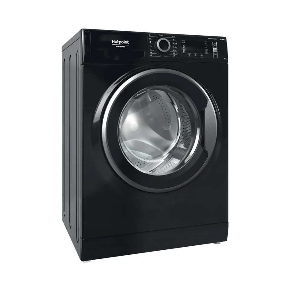 Hotpoint NLCD 948 BS A EU 60 cm must esilaetav pesumasin LCD-ekraani ja aurufunktsiooniga, 9 kg – 3