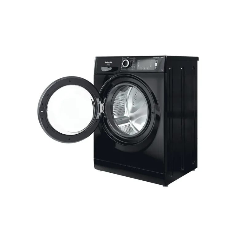Hotpoint must esilaetav pesumasin 9 kg külgvaates