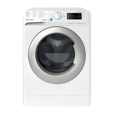 valge pesumasin kuivatiga Indesit BDE 76435 WSV EE eestvaates