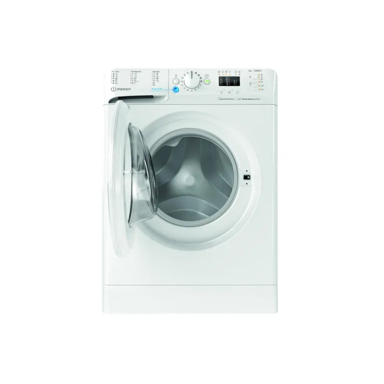 Indesit valge eestlaetav pesumasin 6 kg juhtpaneel