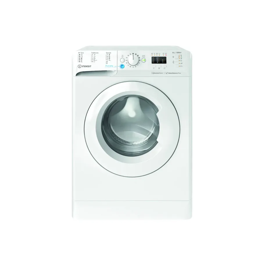 Indesit BWSA 61294 W EU N 6 kg valge eestlaetav pesumasin 60 cm