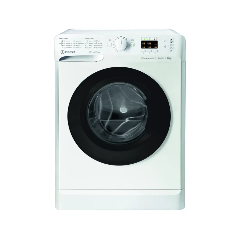 Indesit MTWSA 61294 WK EE valge 6 kg esilaetav pesumasin 60 cm C-klass