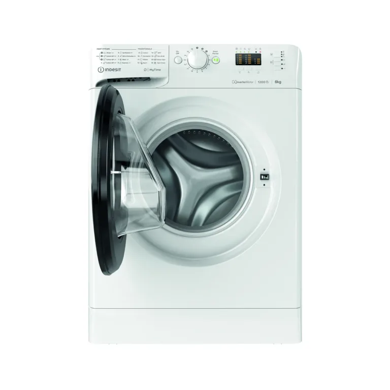 valge esilaetav pesumasin 6 kg juhtpaneel Indesit
