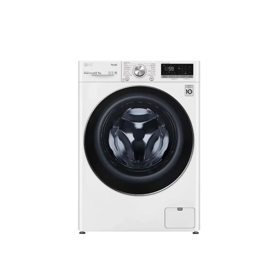 LG F2DV5S8S2E 60 cm valge pesumasin-kuivati 8,5/5 kg aurufunktsiooni ja Wi-Fi-ga