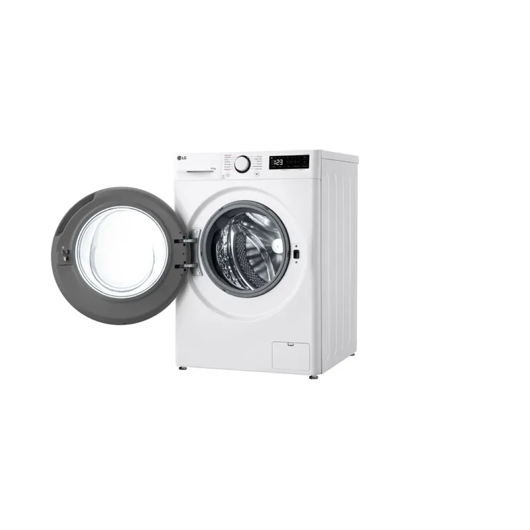 LG F4DR509SBW pesumasin-kuivati pealtvaade nurga alt