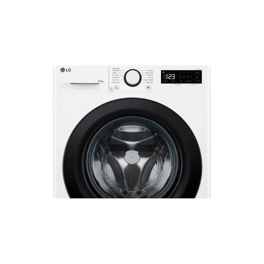 LG F4DR509SBW 60 cm valge eeslaetav pesumasin-kuivati aurufunktsiooni ja 9+6 kg mahutavusega – 9