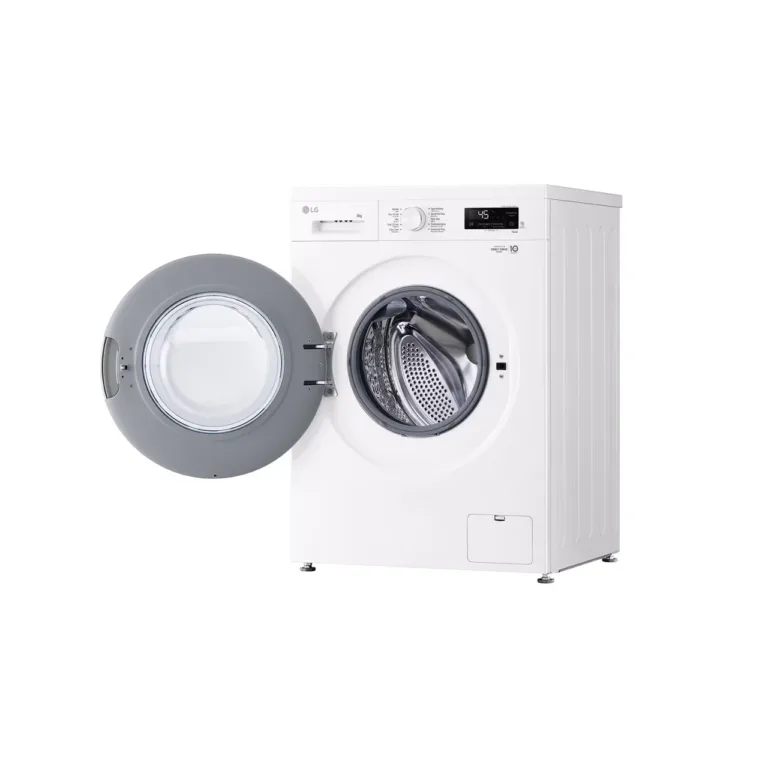 LG F4X1008NWH avatud uksega külgvaade