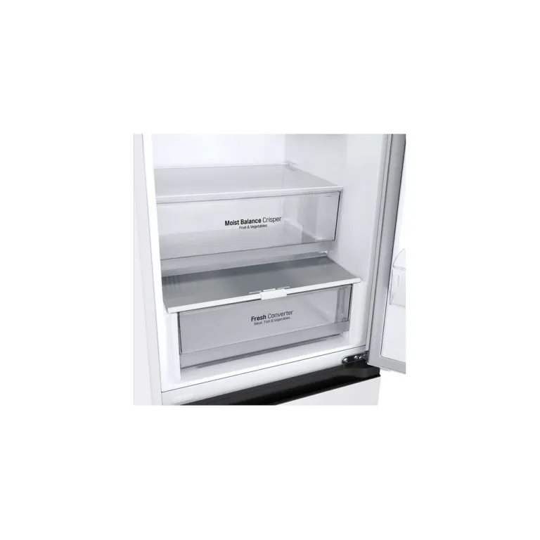 LG GBV3100DSW valgustatud riiuliga sisemus