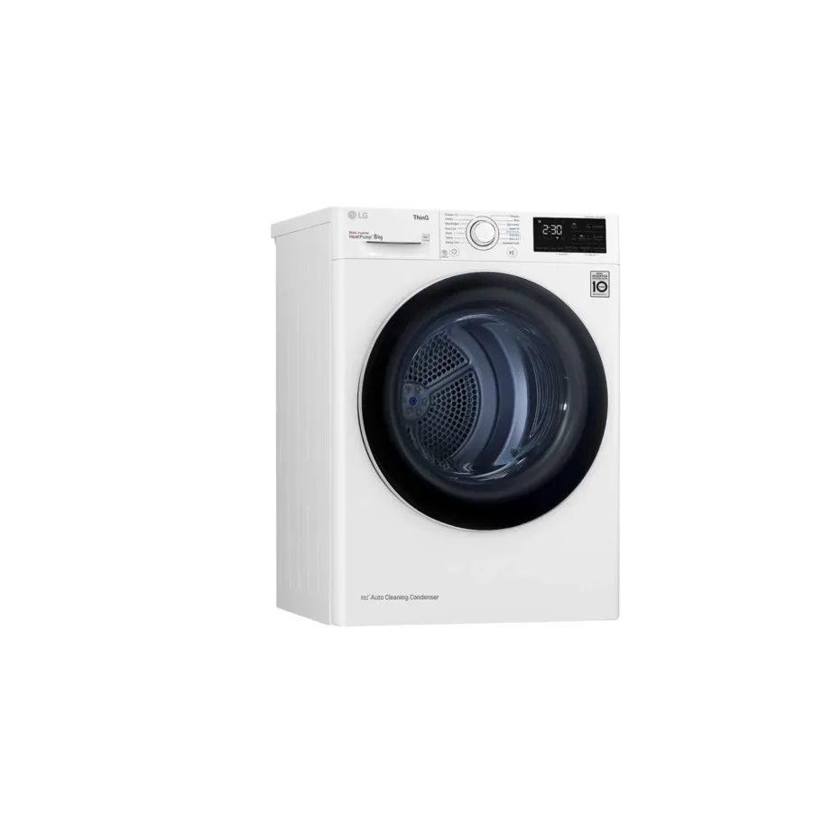 LG RH80V3AV6N 8 kg valge soojuspumbaga kuivati Wi-Fi ja LED-ekraaniga 60 cm – 12