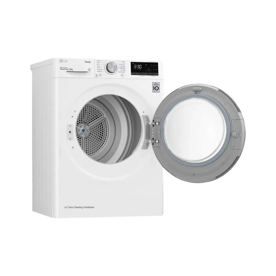 LG RH80V3AV6N 8 kg valge soojuspumbaga kuivati Wi-Fi ja LED-ekraaniga 60 cm – 5