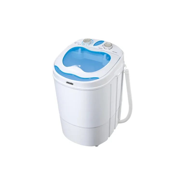 valge poolautomaatne pesumasin 3 kg avatud kaanega