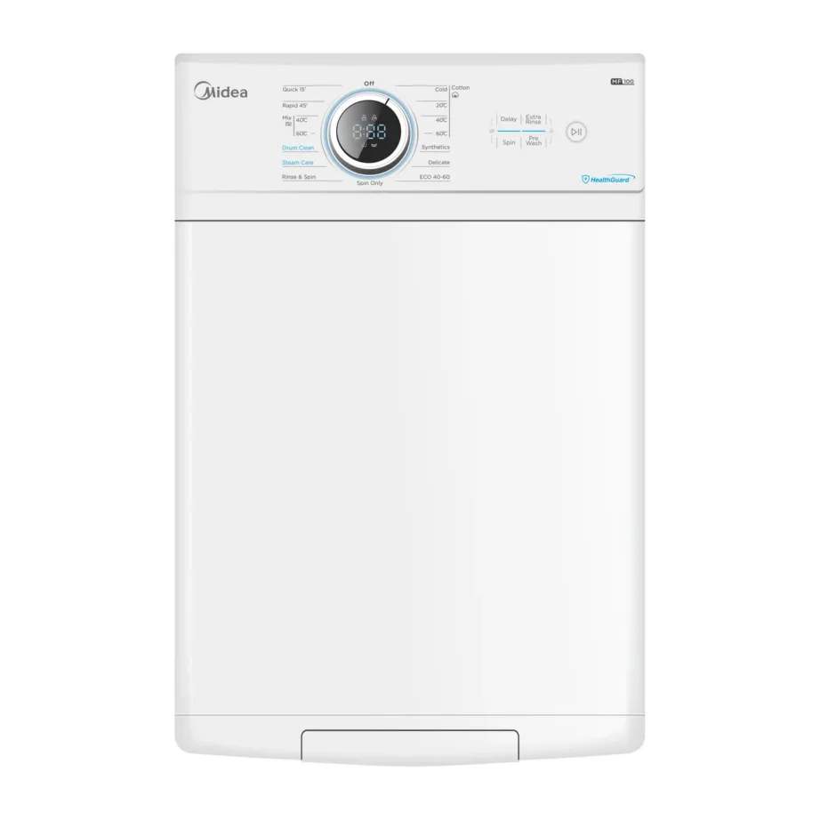 Midea MF100T60B/W-HR 40 cm valge pealtlaetav pesumasin 6 kg aurufunktsiooniga – 2