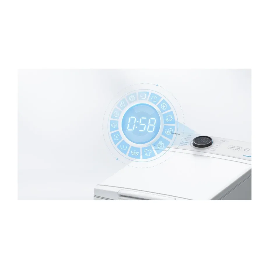 Midea MF100T60B/W-HR 40 cm valge pealtlaetav pesumasin 6 kg aurufunktsiooniga – 4