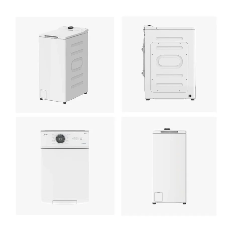 Midea MF100T60B/W-HR 40 cm valge pealtlaetav pesumasin 6 kg aurufunktsiooniga – 5