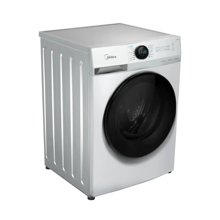 Midea MF200D80WB/W-HR pesumasin-kuivati diagonaalvaade paremalt eest