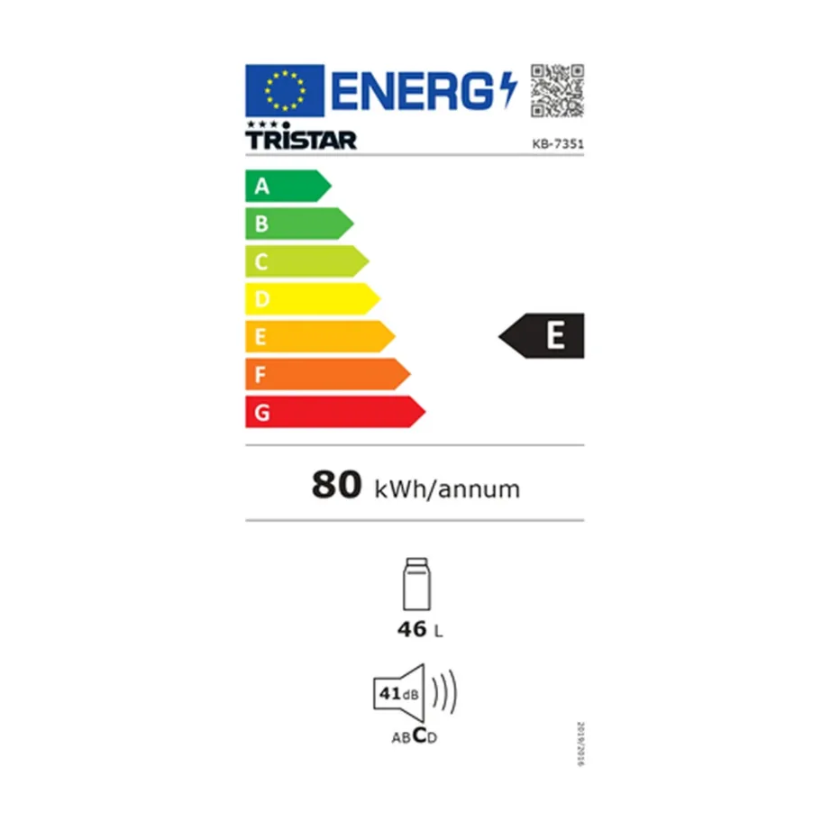Tristar KB-7351 47,5 cm valge vabaltseisev külmkapp 46 l – 2