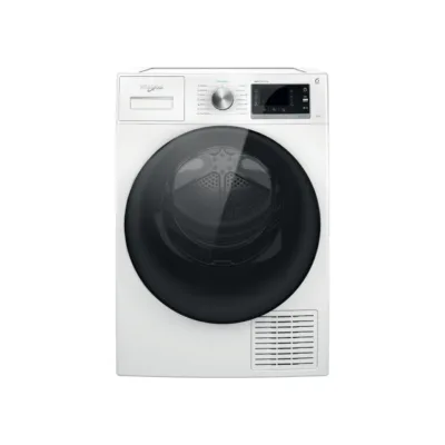 whirlpool soojuspumba kuivati 8 kg eestvaade musta uksega