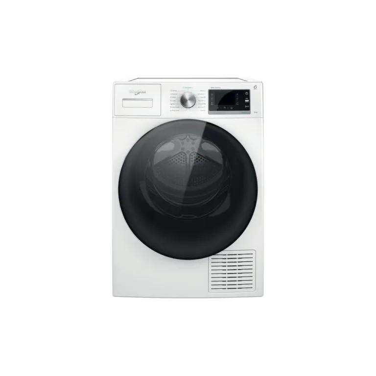 whirlpool soojuspumba kuivati 8 kg eestvaade musta uksega