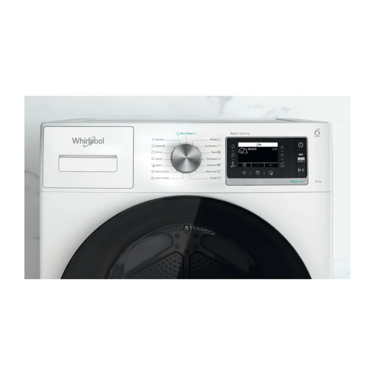 Whirlpool kuivati 8 kg külgvaade interjööris