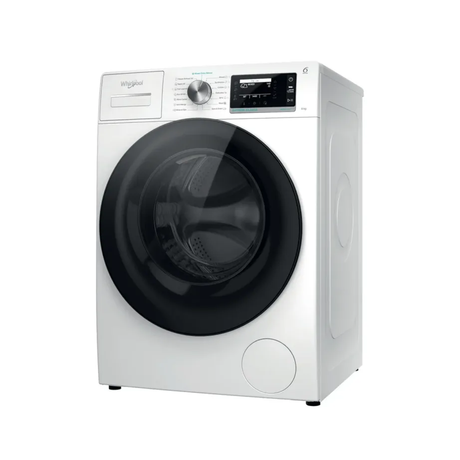 Whirlpool W7X 89 SILENCE EE 8 kg valge eestlaetav pesumasin LCD-ekraaniga 60 cm