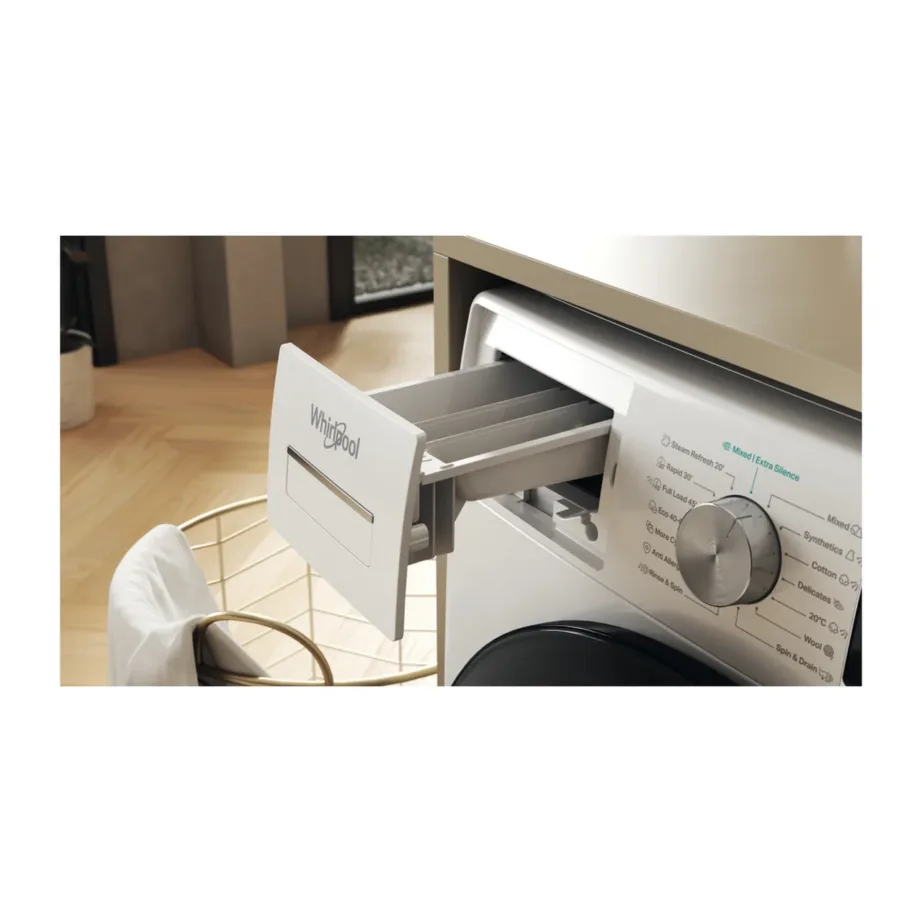 Whirlpool W7X 89 SILENCE EE 8 kg valge eestlaetav pesumasin LCD-ekraaniga 60 cm – 8
