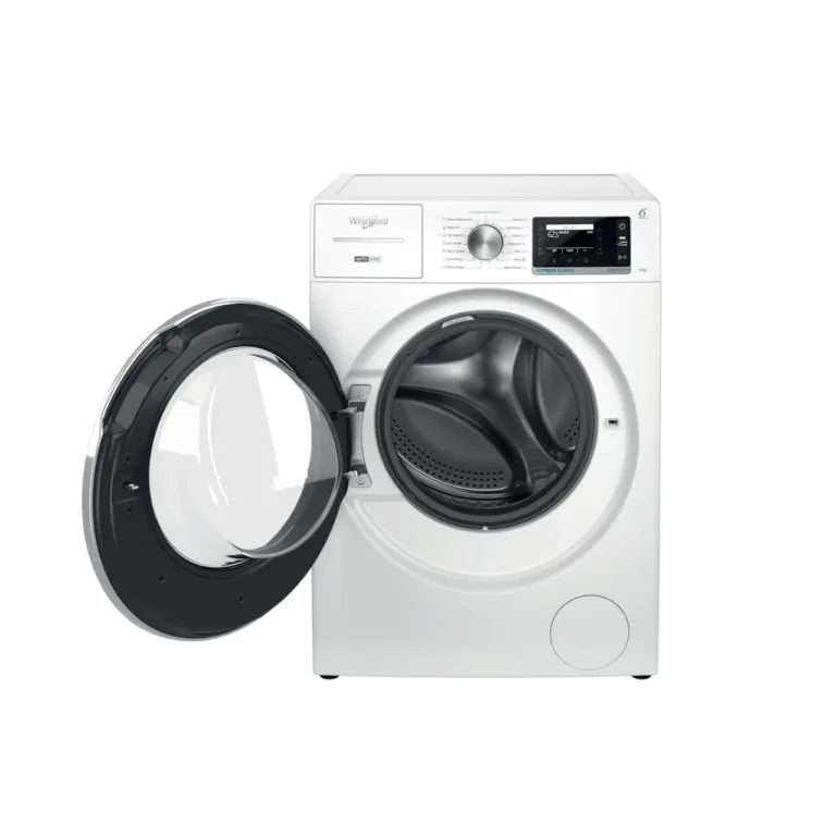 valge eestlaetav pesumasin 9 kg Whirlpool eestvaade