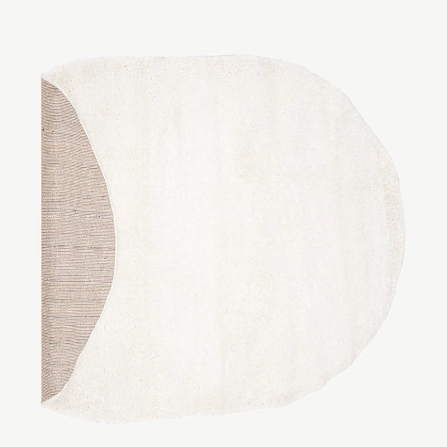 Ovaalne valge vaip Walterile (230 × 160 cm, polüpropüleen-džuudist), 16025-100