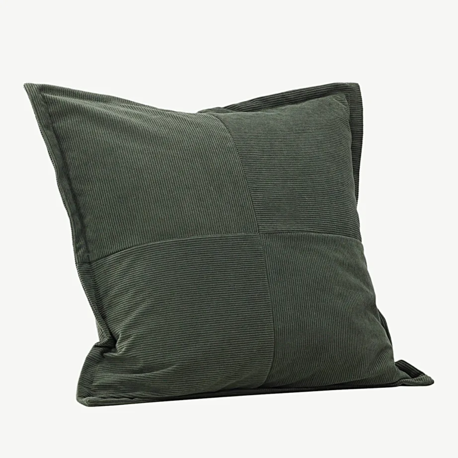 Manchester-kangast dekoratiivpadjapüür Lykke, tume roheline, 50 × 50 cm, 16091-504 – 3