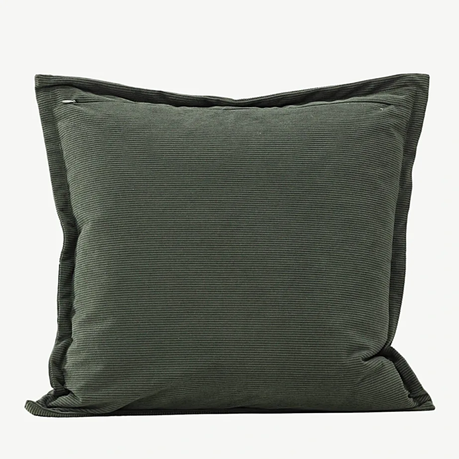 Manchester-kangast dekoratiivpadjapüür Lykke, tume roheline, 50 × 50 cm, 16091-504 – 4