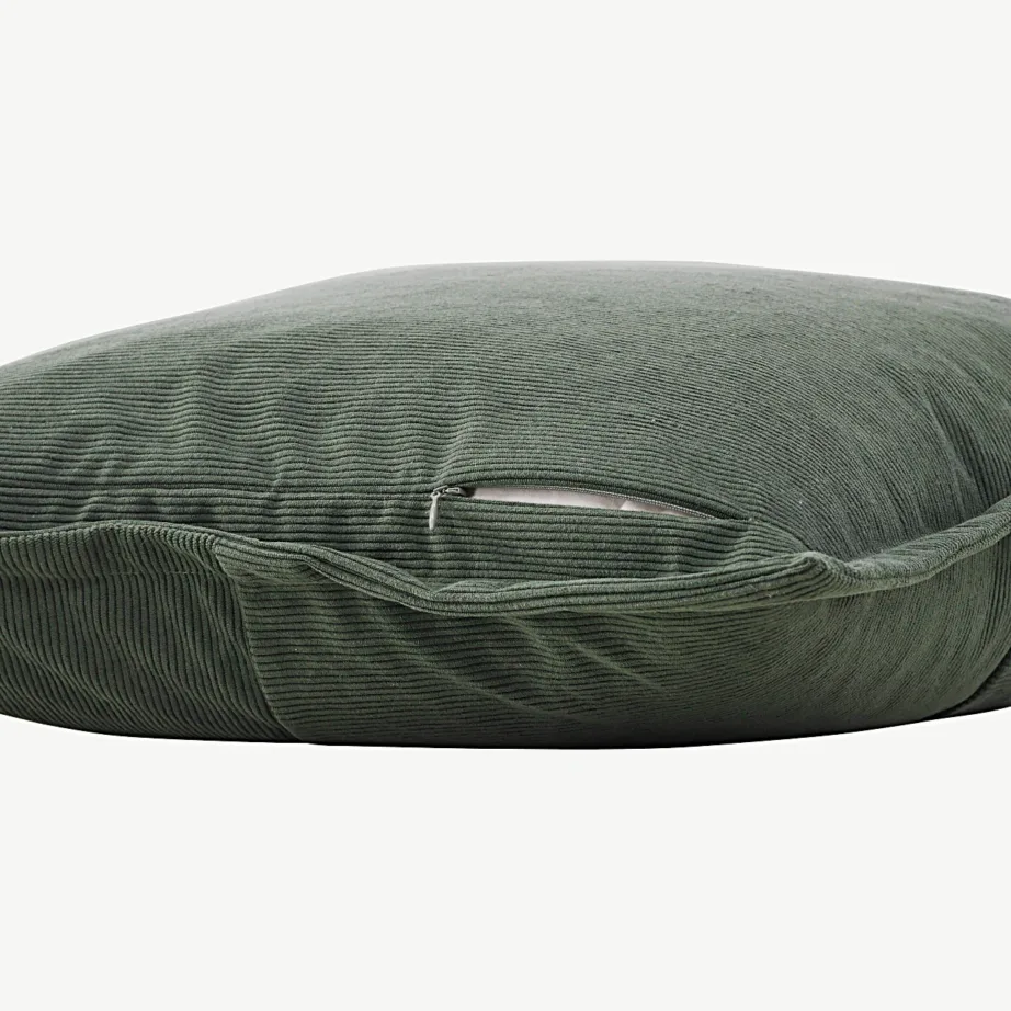 Manchester-kangast dekoratiivpadjapüür Lykke, tume roheline, 50 × 50 cm, 16091-504 – 5