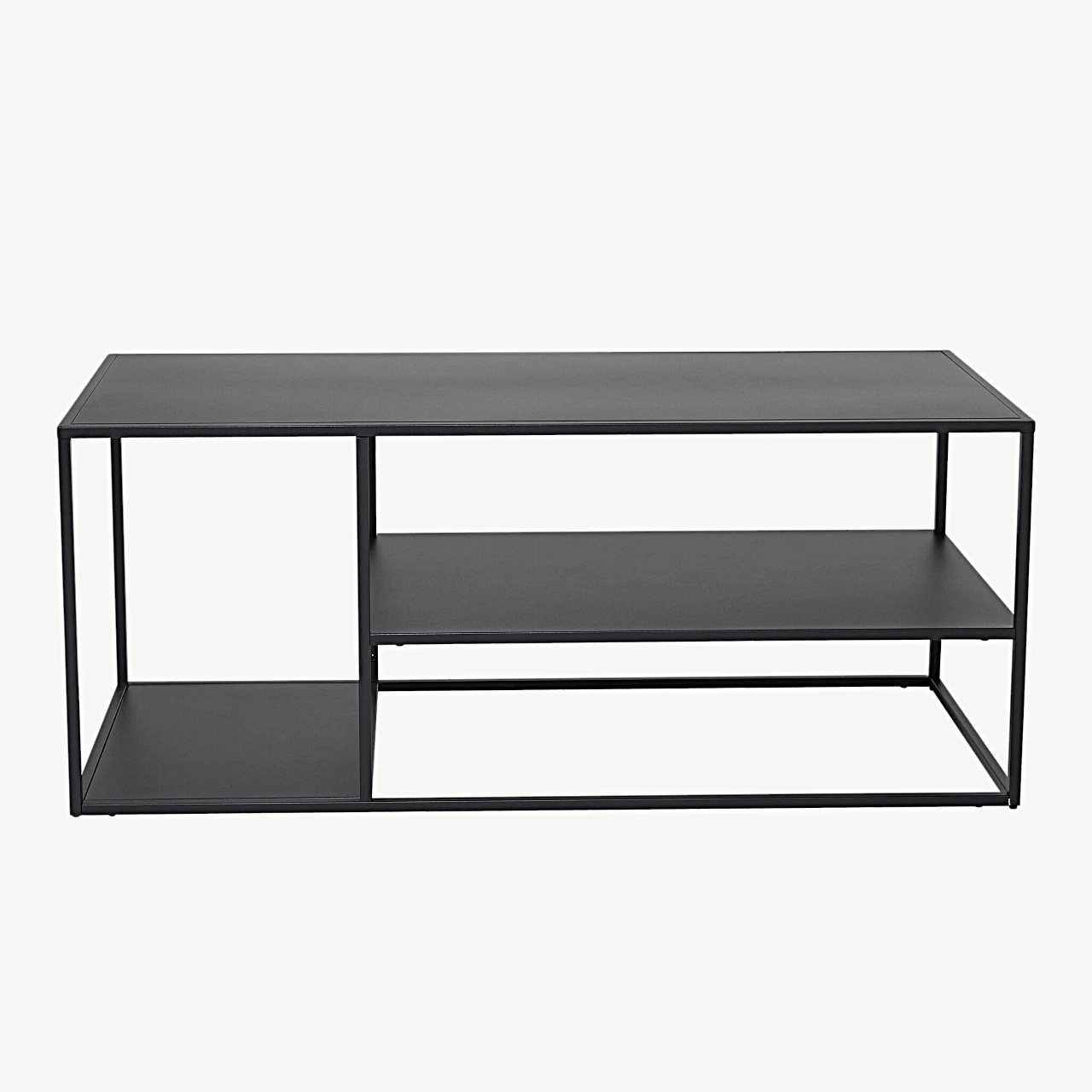 Mustast terasest diivanilaud Staal, 120 × 50 cm, minimalistlik disain - 18081-208