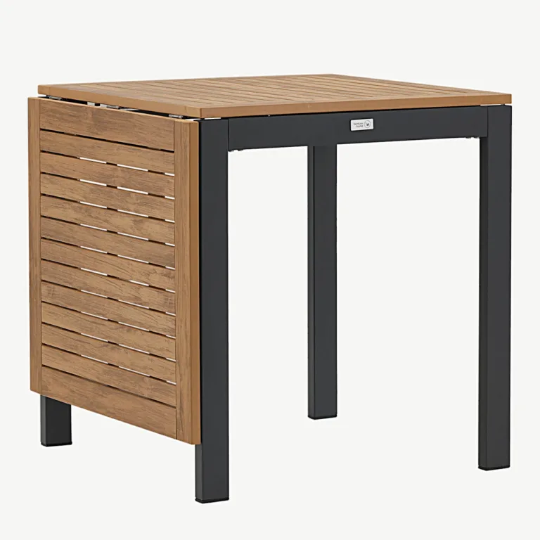 Laiendatav aiakohvilaud Diego (pruun puitplastkomposiit, must alumiinium, 70–130 cm) - 6012-001