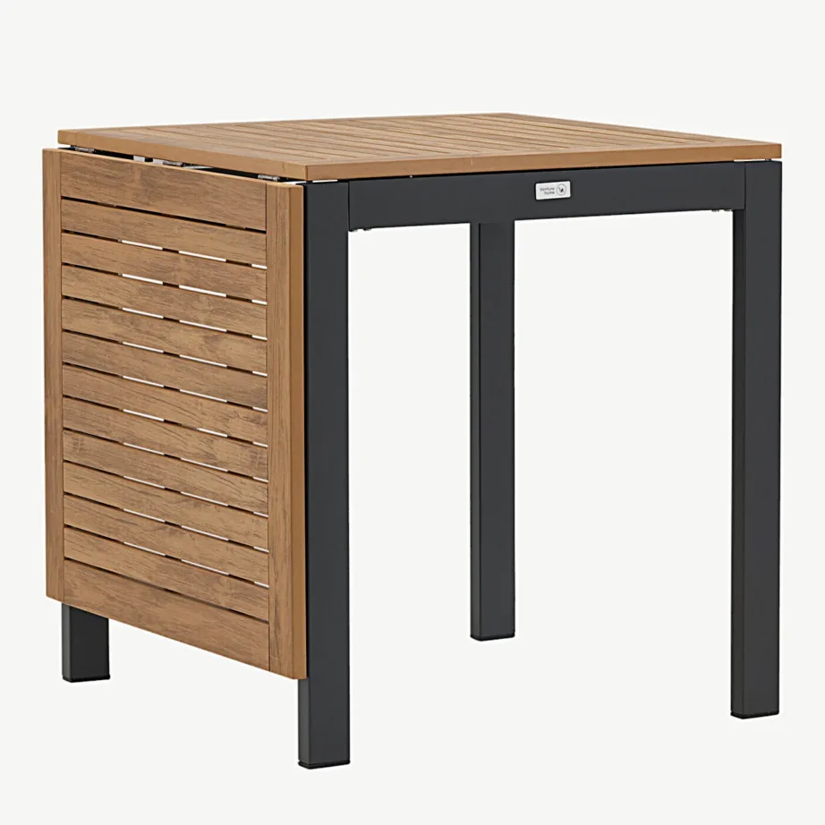 Laiendatav aiakohvilaud Diego (pruun puitplastkomposiit, must alumiinium, 70–130 cm), 6012-001 – 4