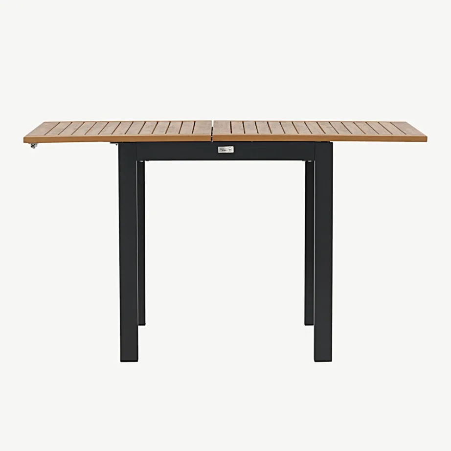 Laiendatav aiakohvilaud Diego (pruun puitplastkomposiit, must alumiinium, 70–130 cm), 6012-001 – 5