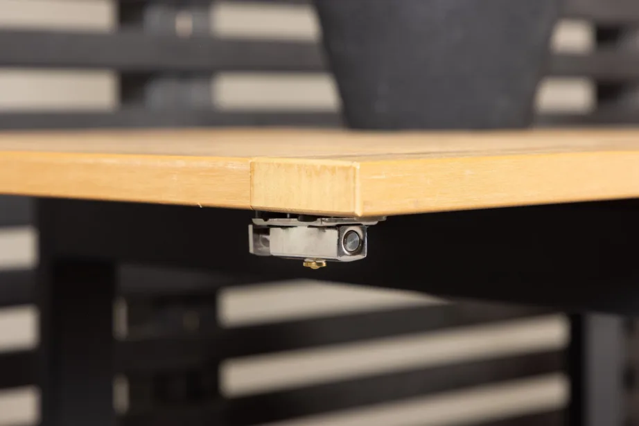 Laiendatav aiakohvilaud Diego (pruun puitplastkomposiit, must alumiinium, 70–130 cm), 6012-001 – 11