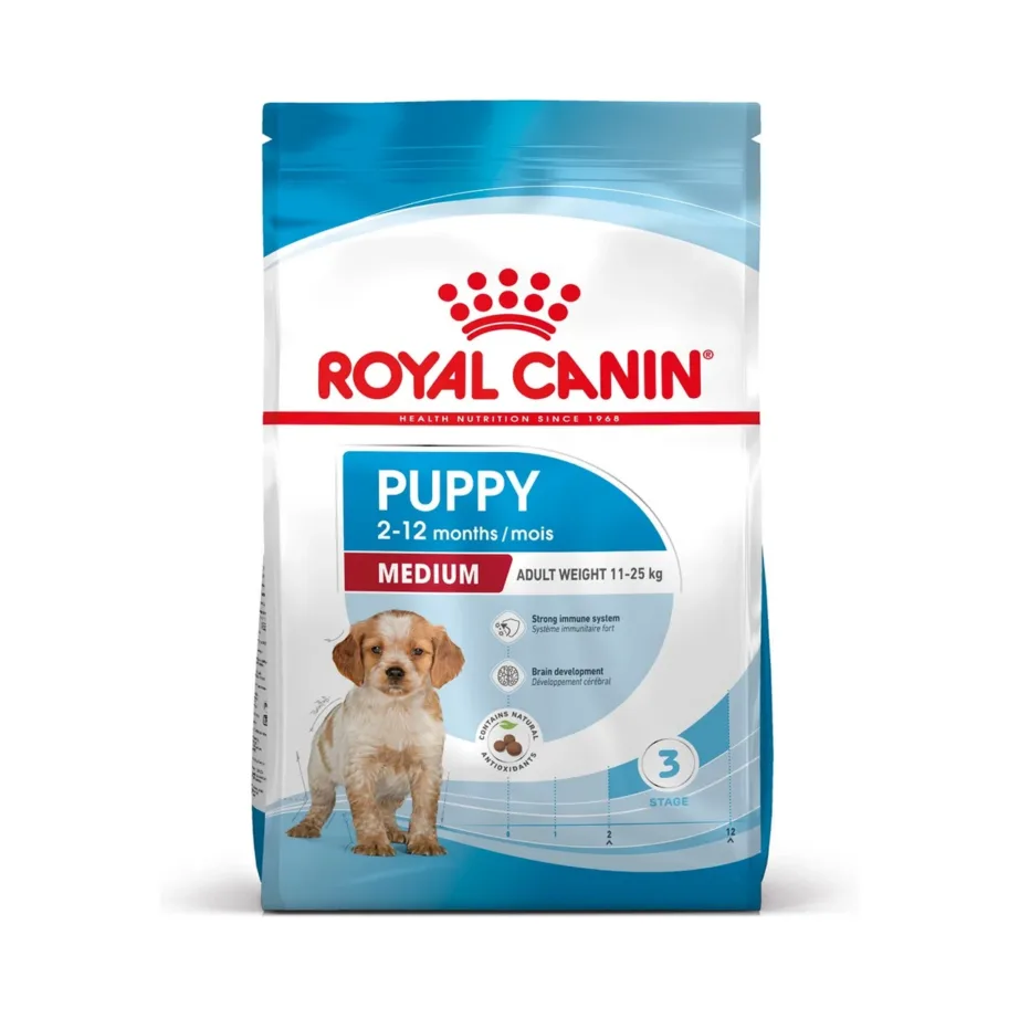 Royal Canin Medium Puppy 4 kg kanamaitseline kuivtoit keskmist kasvu kutsikatele