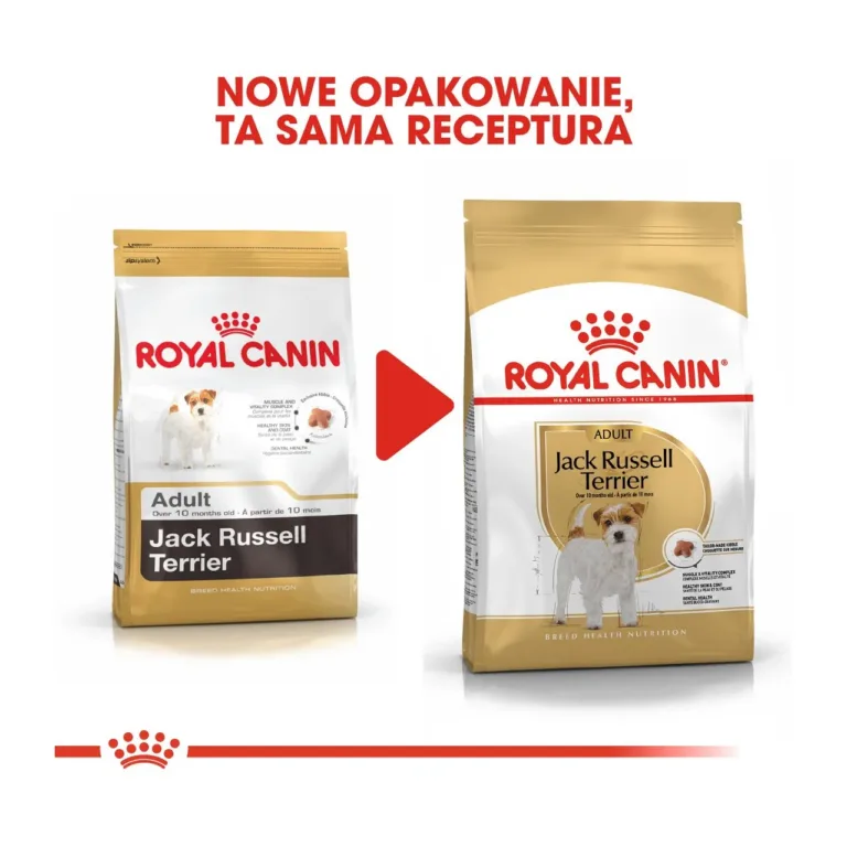 Royal Canin Jack Russell uus ja vana pakend