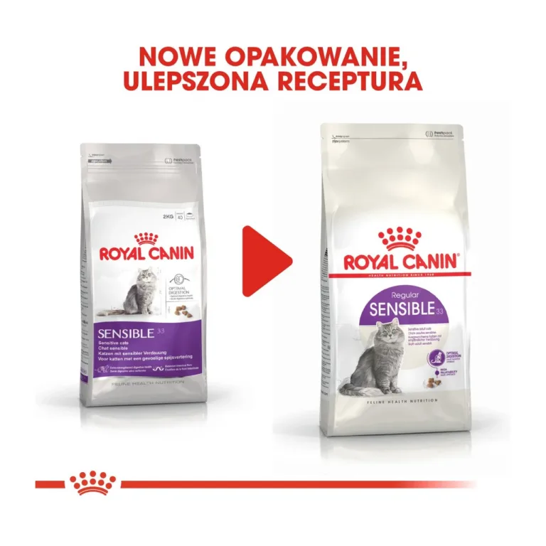 Royal Canin Sensible 33 kotivahetus vana ja uus pakend