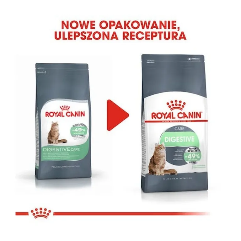 Royal Canin Digestive Care uus ja vana pakend kõrvuti
