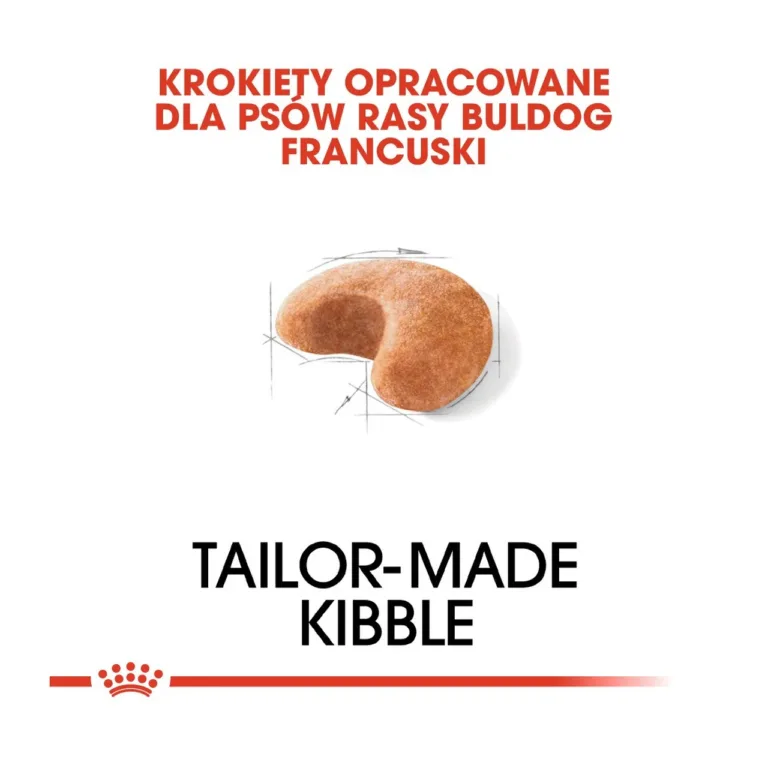 Royal Canin French Bulldog Adult spetsiaalse kujuga kroketi illustratsioon