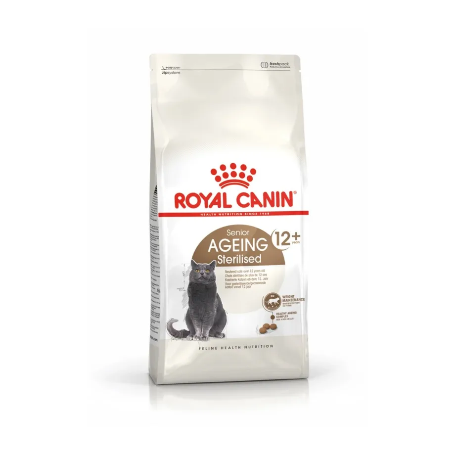 Royal Canin Feline Health Nutrition Senior Ageing Sterilised 12+ 2 kg kuivtoit steriliseeritud eakatele kassidele kanaliha ja köögiviljadega