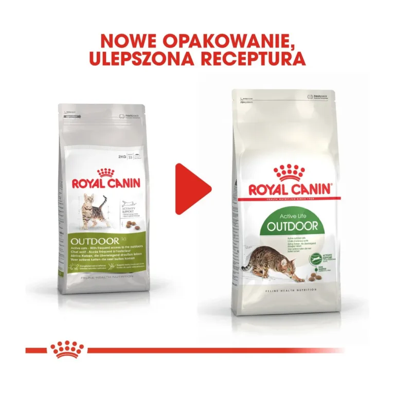 Royal Canin kassitoidu uue ja vana pakendi võrdlus