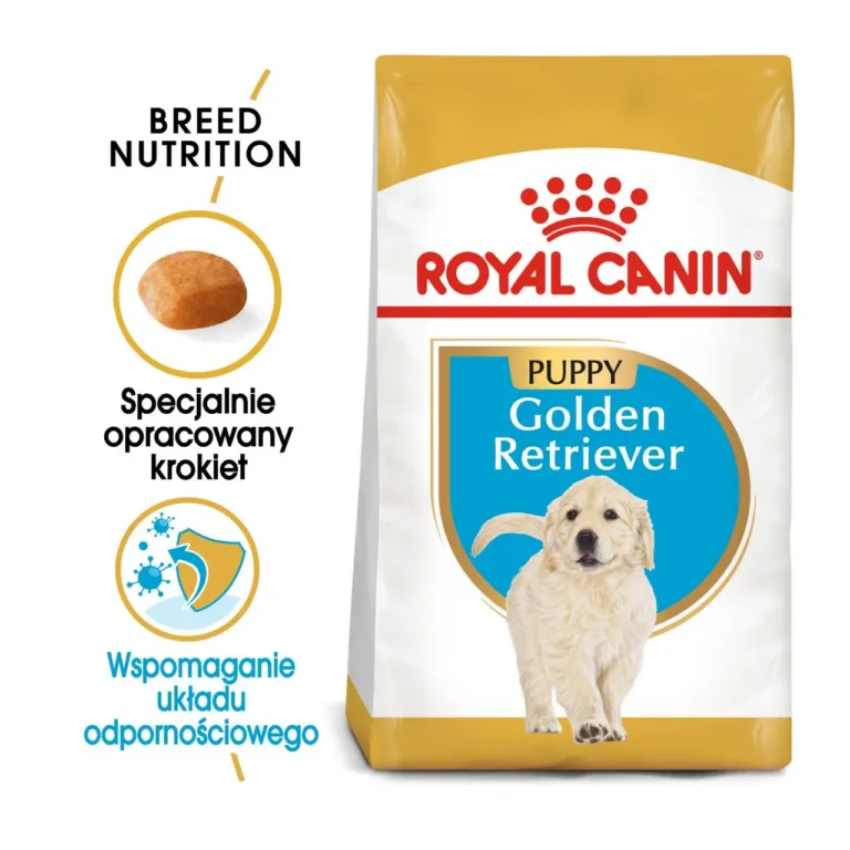 golden retriever kutsika kuivtoit Royal Canin pakend