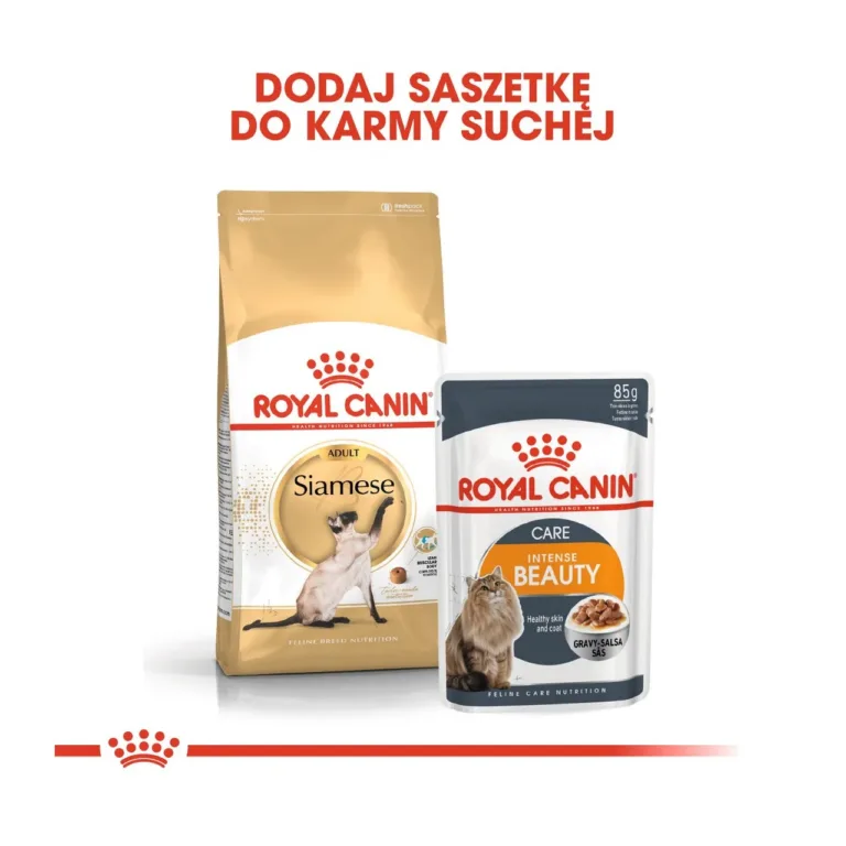 Royal Canin Siamese Adult kuivtoit ja Intense Beauty kotike